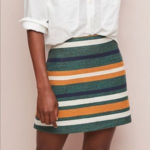 Corey Lynn Calter Striped Mini Skirt - Green, Orange, White